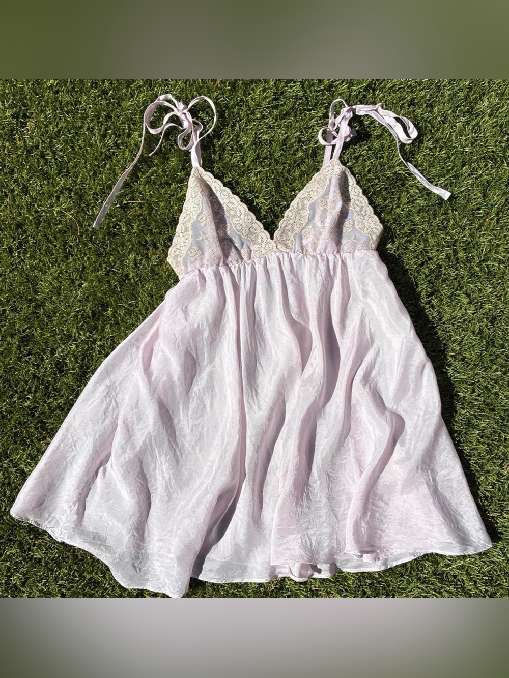 Victoria's Secret Light Pink Lace-Trim Babydoll Chemise